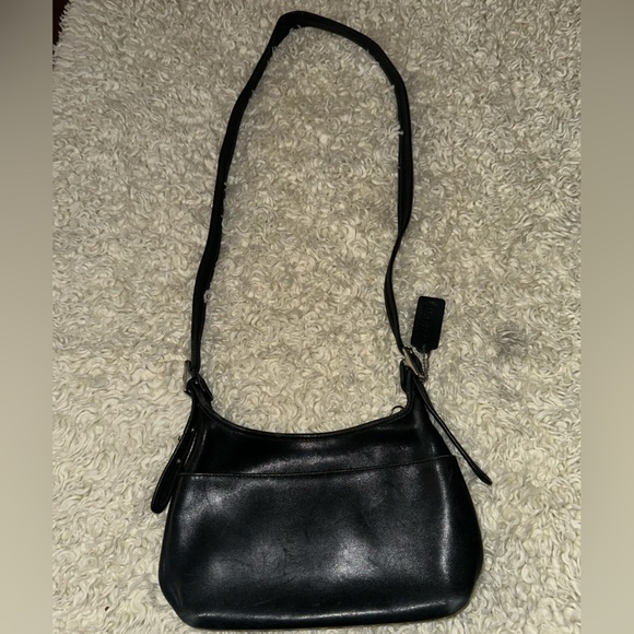 Coach Vintage Black Leather Shoulder Bag